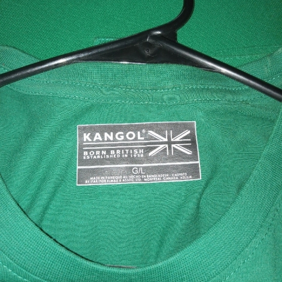 Green and black Kangol tshirt..size large. - Picture 3 of 4